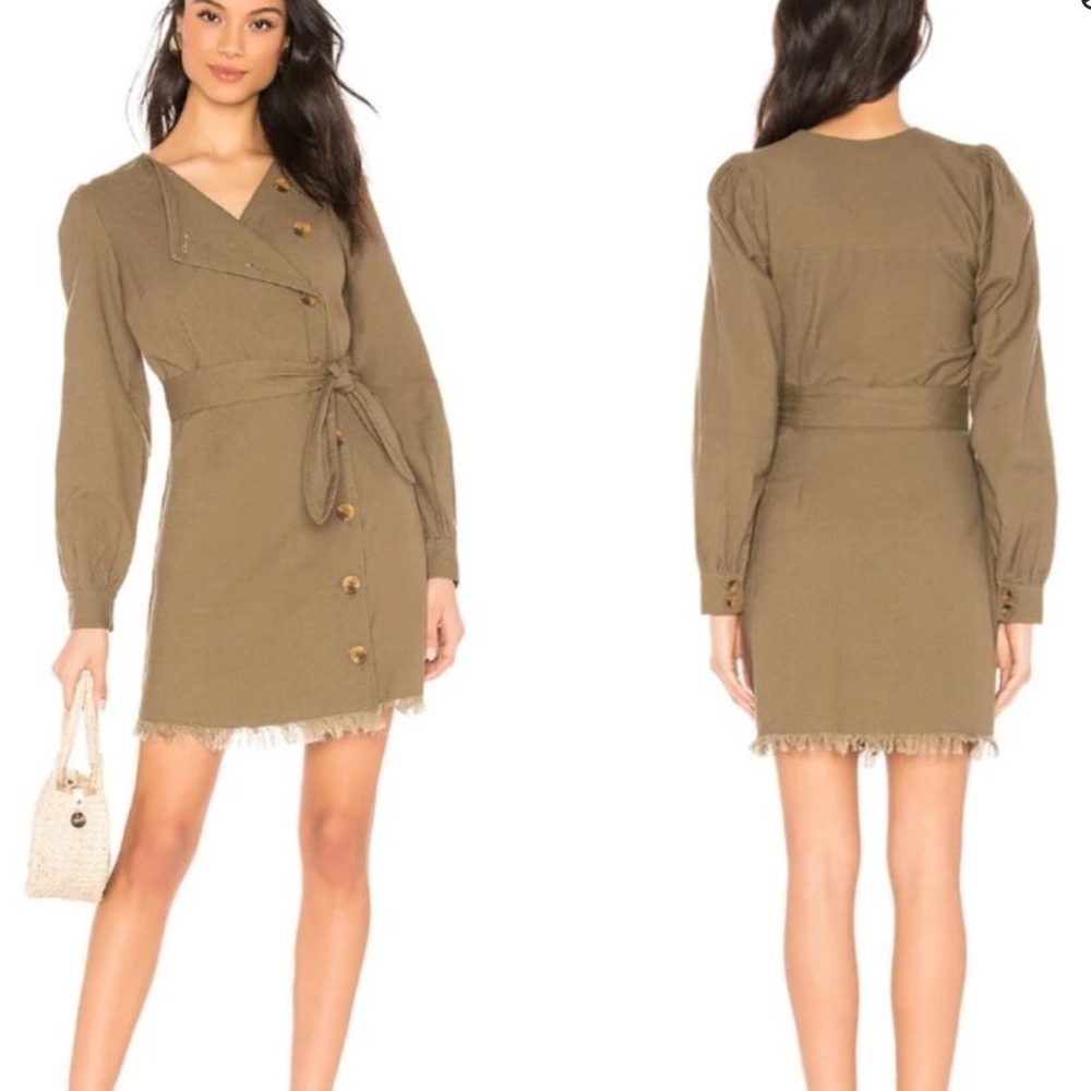 Tularosa NEW Copper Mini Dress Olive Green